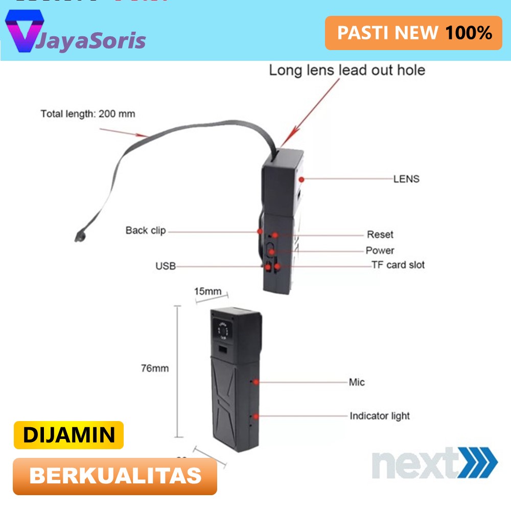 KAMERA PENGINTAI MINI WIFI TANPA KABEL CAMERA CCTV KECIL TERSEMBUNYI SPY CAM WIFI HIDDEN CAMERA JS148