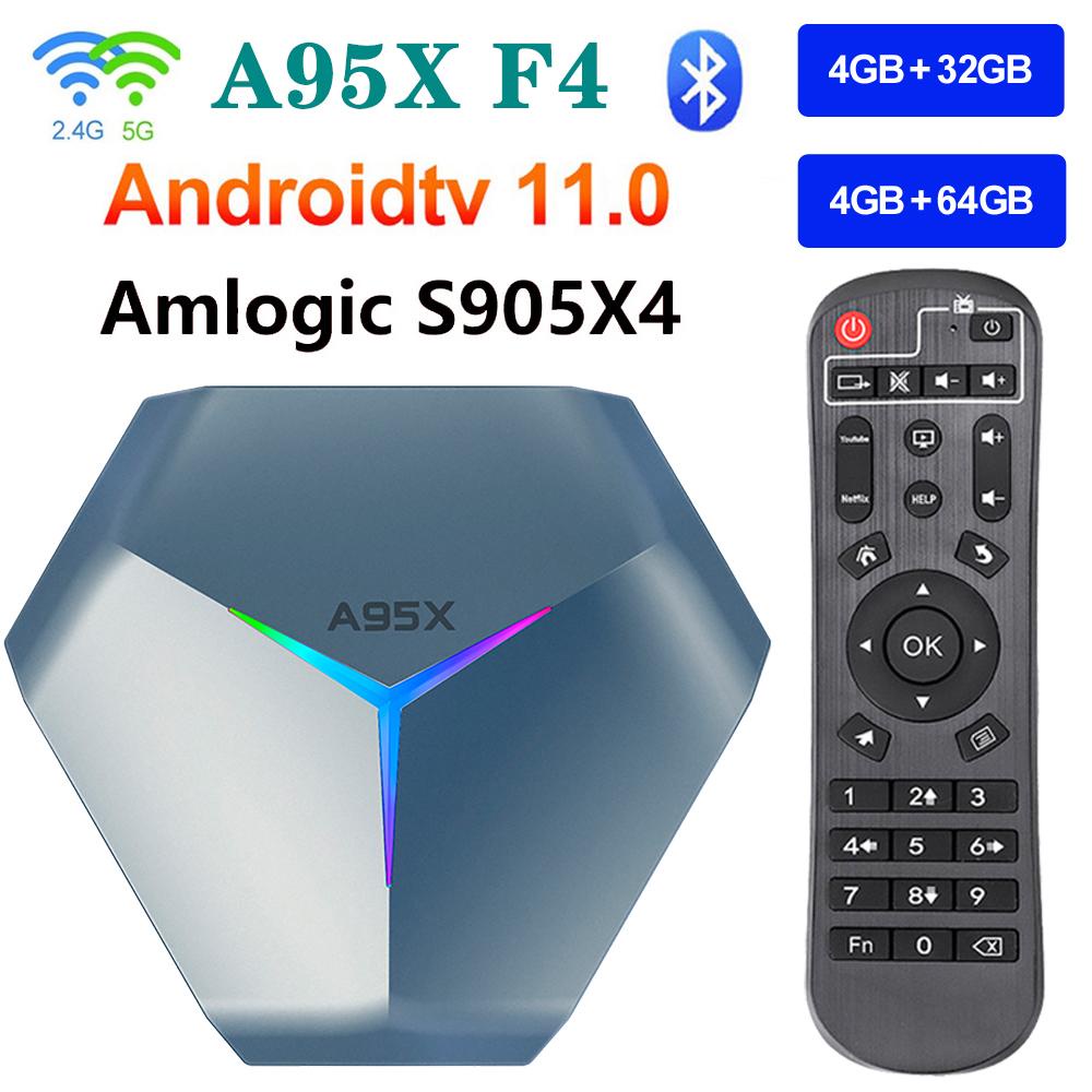 TJbox A95X F4 RAM 4GB/32GB Android Tv Box Amlogic S905X4 8K Android 11