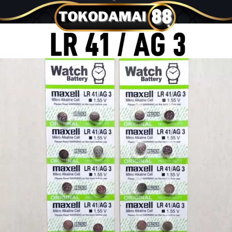 Baterai Maxell LR41 LR 41 SR41 AG 3 SR 41 AG3 G3