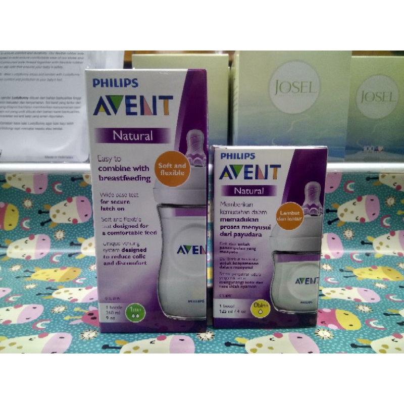 PHILIPS AVENT BOTTLE WIDE NECK NATURAL PUTIH ISI 1 &amp; ISI 2 ( 125ML/260Ml)