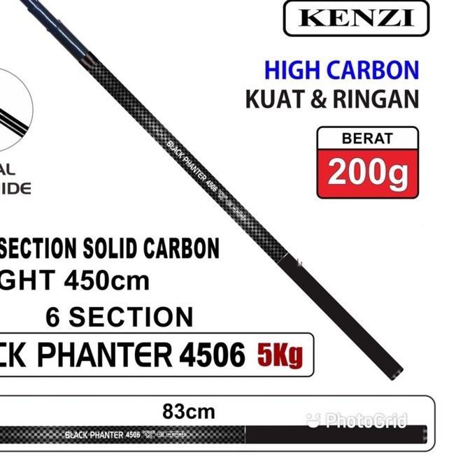 PROMO BESAR KODE-655 Joran Tegek Kaku Carbon Poles closed length 83cm Kenzi Black Phanter 360/450/54