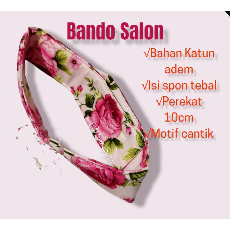 Bando Salon Katun Motif/Polos (Tanpa Bordir) Bandana Salon Klinik Kecantikan