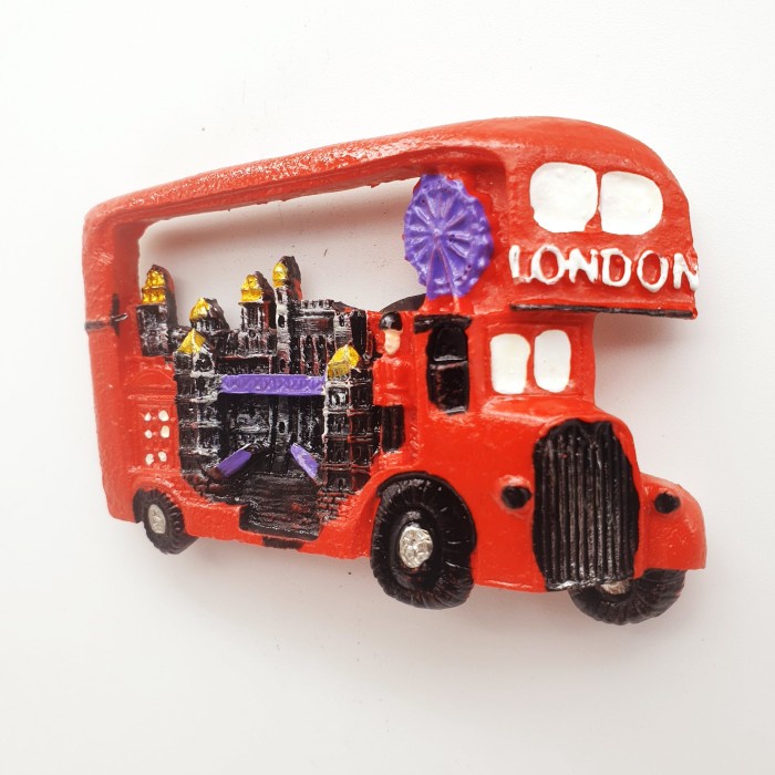 3D Fiber Souvenir Negara magnet Kulkas Tempelan kulkas LONDON BUS