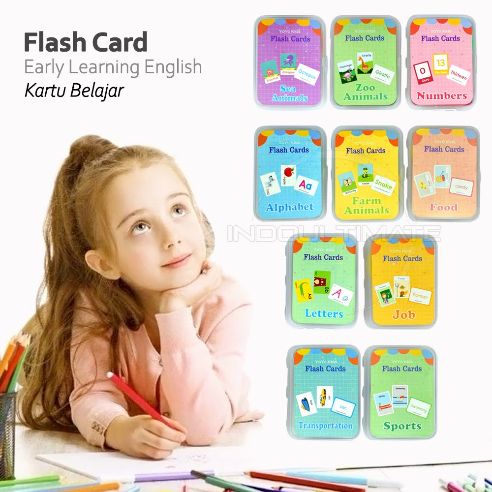 Flash card Ring Mainan Edukasi Mainan Kartu Anak Kartu Pintar TO-F08 Anak Flashcard Mainan Kartu Edukasi Mainan Edukatif Anak