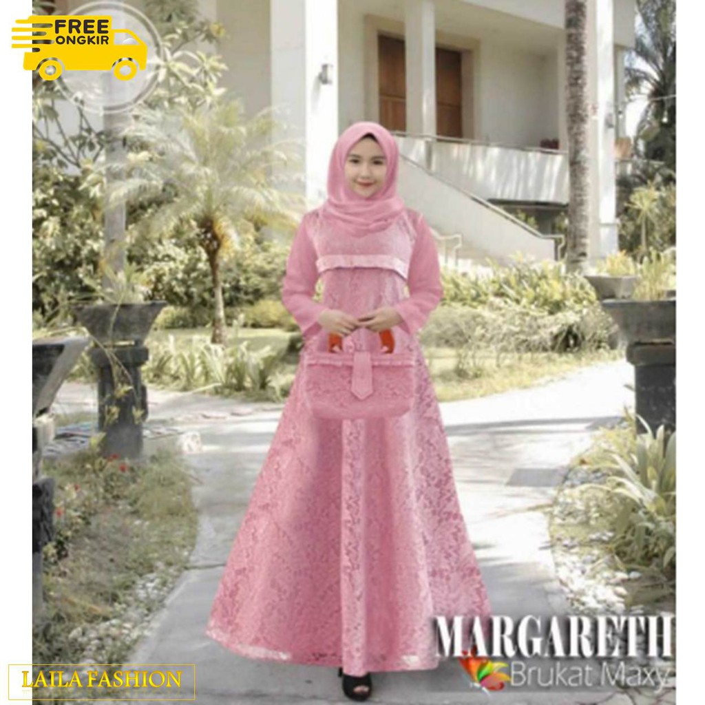TREND Model Baju Gamis Remaja Terbaru 2021 Muslimah Maxy Margareth Kekinian Murah Hight Quality