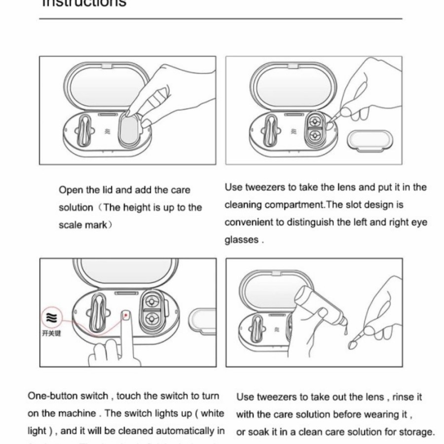 Eraclean Contact Lens Case Cleaning Box Softlens