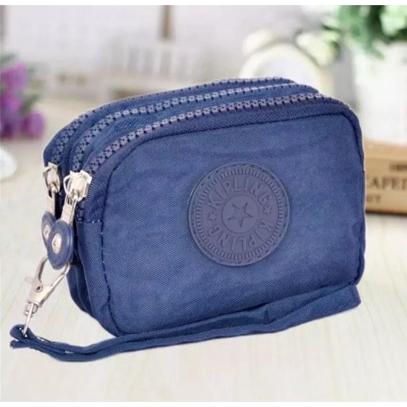 DOMPET KOIN KIPLING 3 RUANG KECIL SLETING IMPORT