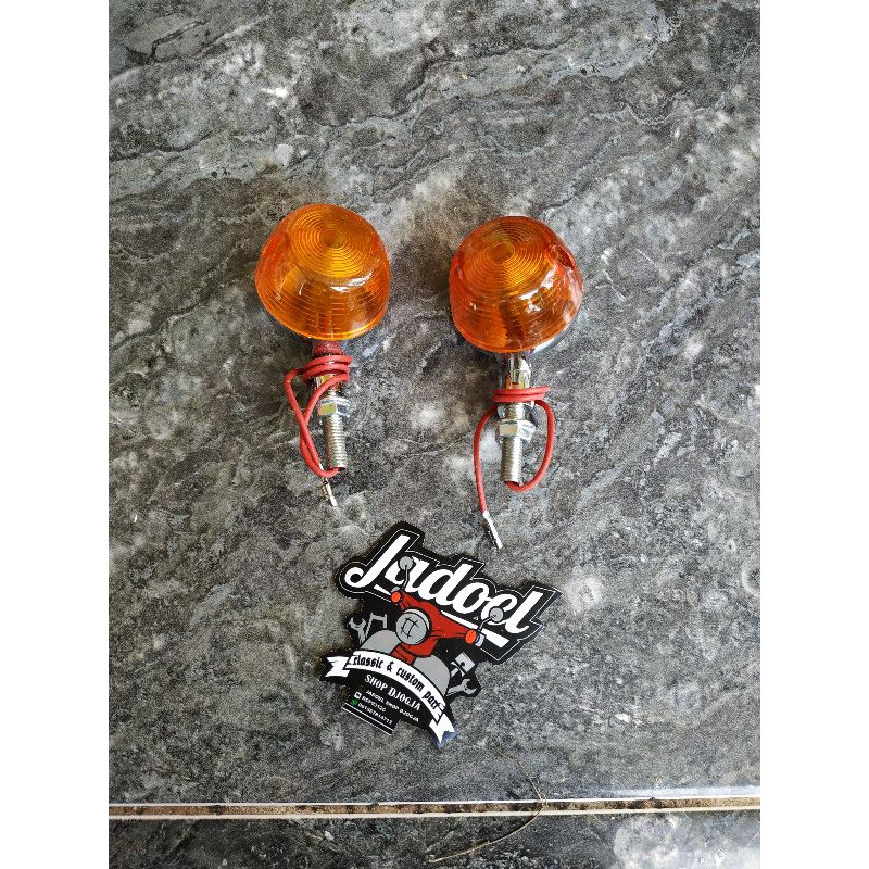 Sein Sen Reting Reteng Winkerlamp Weserlamp Variasi Racing Honda CB100 Mini Kecil 2 biji