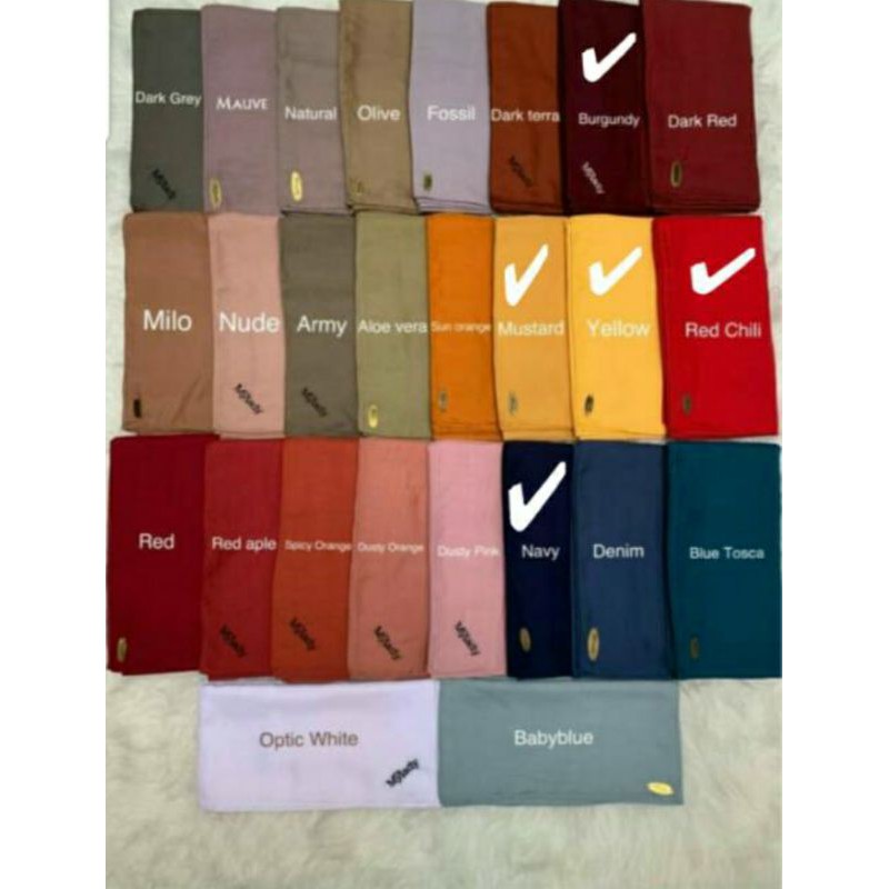 HIJAB MYLADY POLOS JAHIT TEPI