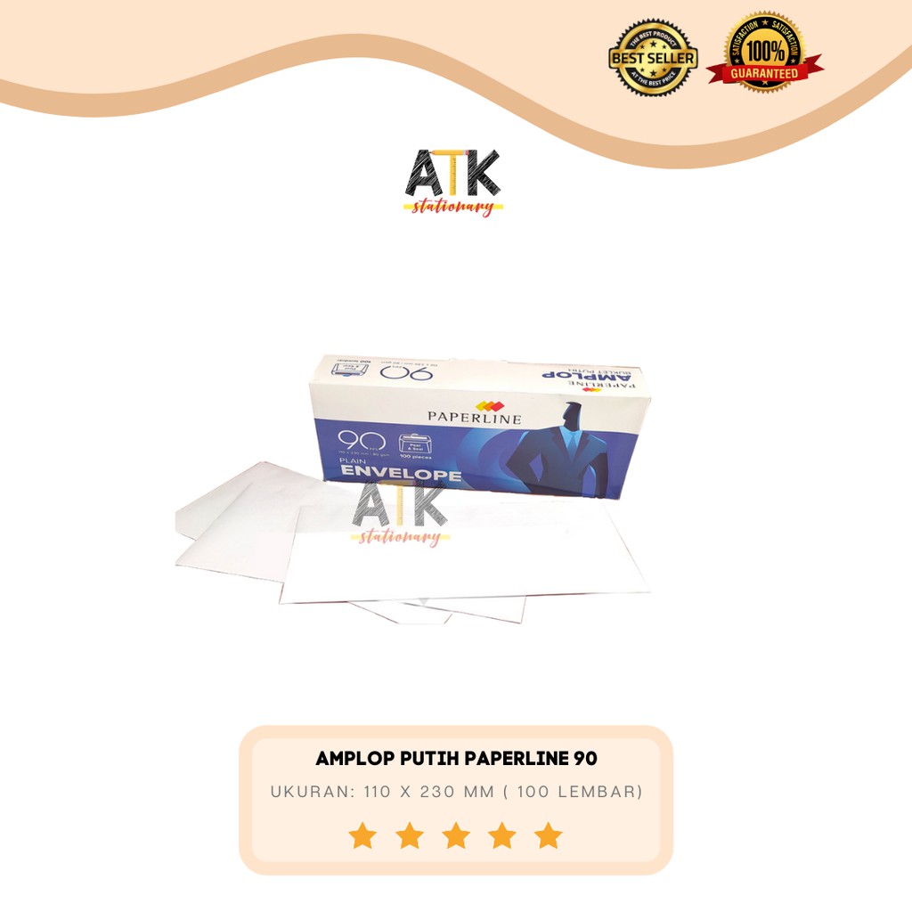 

Amplop Putih Paperline 90 PPL Panjang 100 Lembar Polos