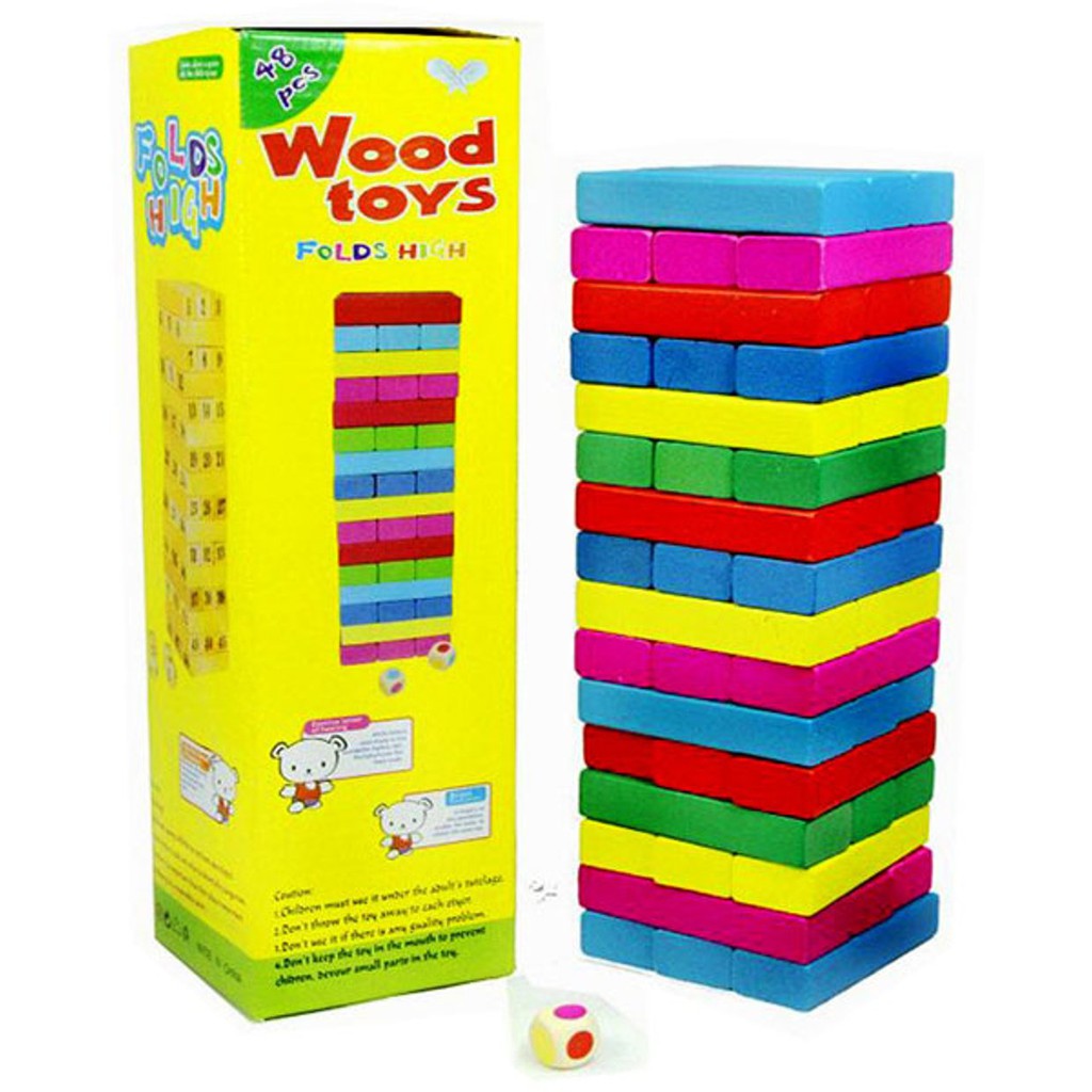 Terbaru  WOODEN UNO STACKO   MAINAN KAYU SUSUN   BALOK SUSUN   BLOK FOLDS HIGH  Diskon