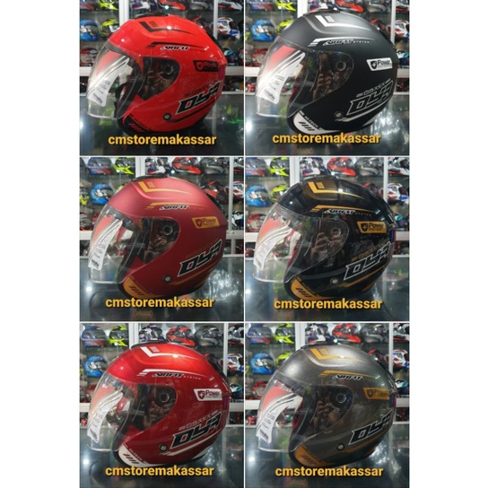 Helm DYR Osaka Solid Half Face SNI bukan KYT Kyoto