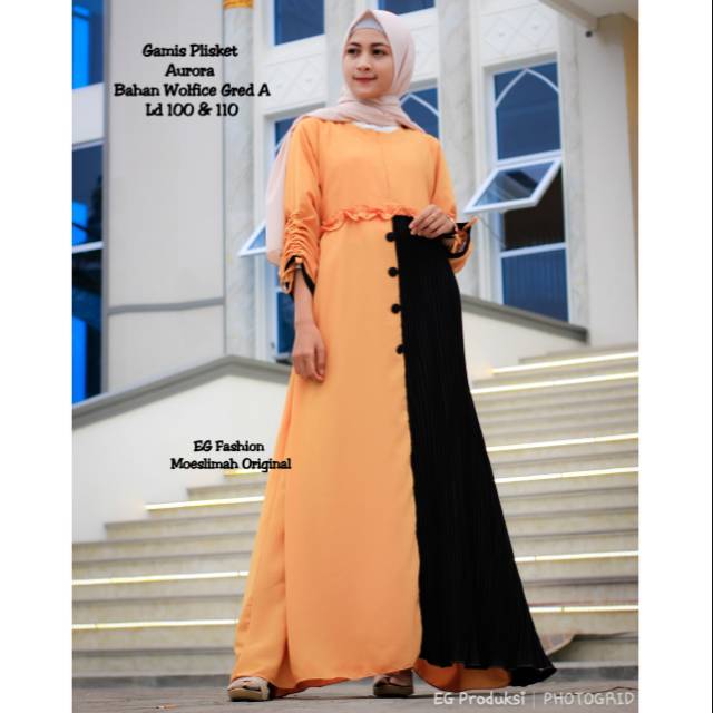 Gamis plisket murah / konveksi gamis