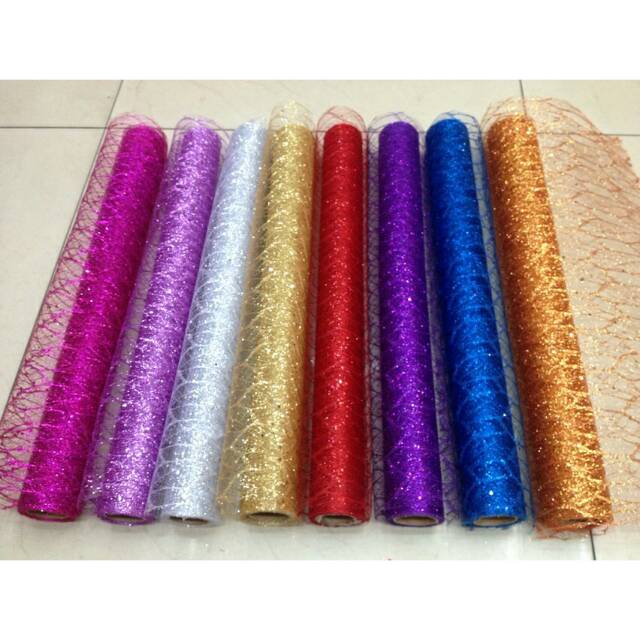 

Jaring jaring bunga / brokat glitter
