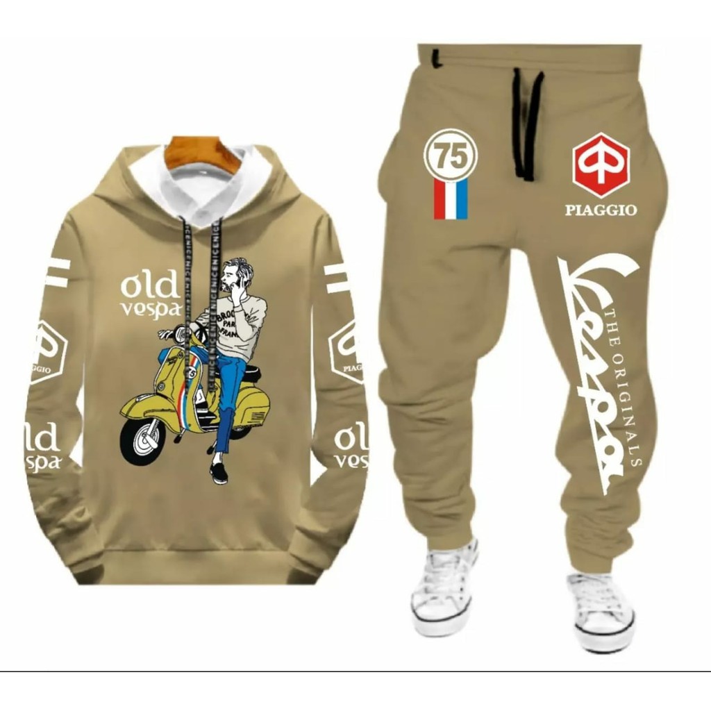 COD - ARPIOSSHOP - Stelan VESPA - Setelan Unisex SATU SET ( Hoodie + Jogger ) model Terbaru