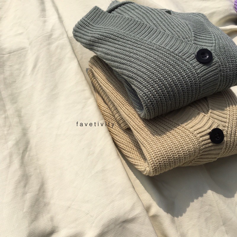 Bailey Knit Cardigan Premium Rajut Tebal (lilac, softmocca, mocca, grey)-3