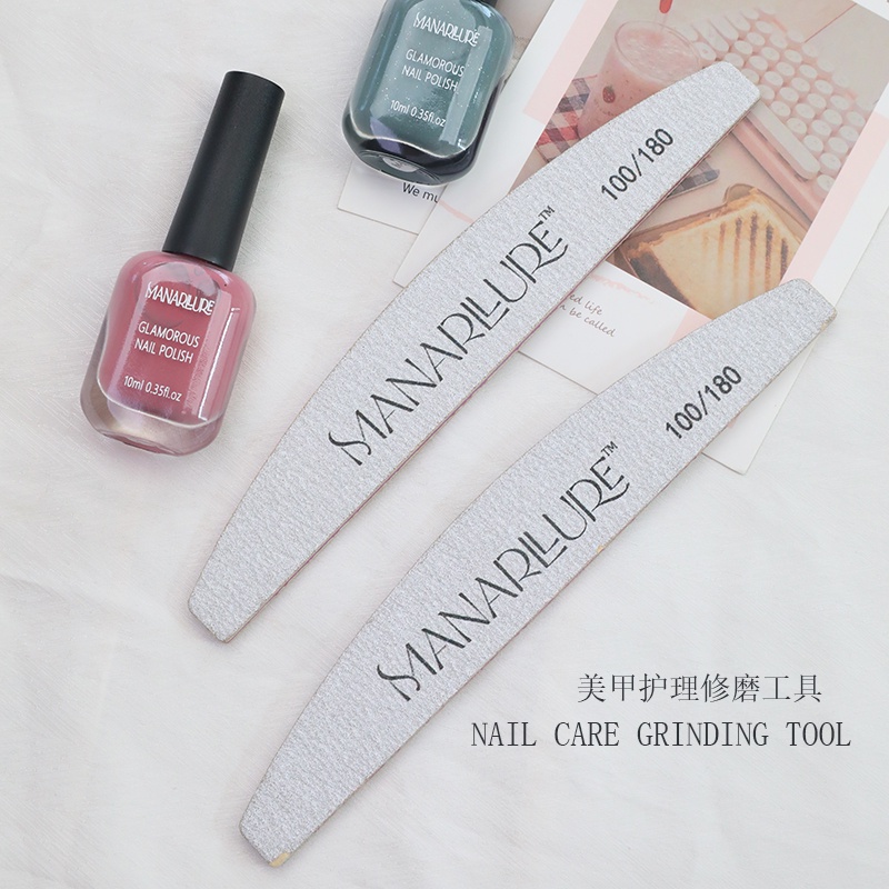 Manarllure Premium two side Kikir Kuku Mini Dua Sisi untuk Manicure nail File