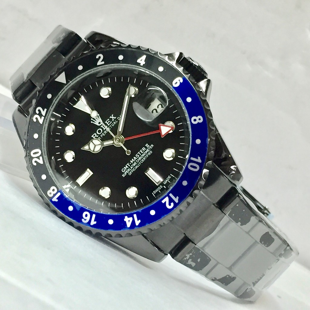 Jam Tangan Rolex Pria GMT Master II Chain FullBlack