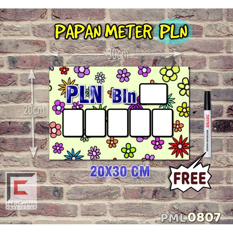 

RadjaCustom Papan Meter Listrik PLN PAM motif Unik - Flower 07