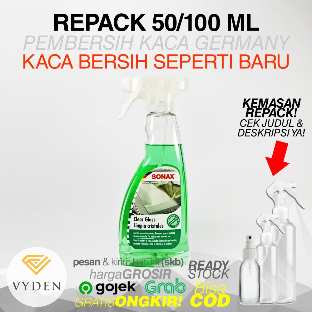 SONAX CLEAR GLASS ECER Spray Pembersih Kaca Film Aman Jernih MURAH