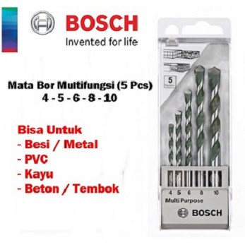 BOSCH Mata Bor Multifungsi Set 4-10mm 5pcs /BOSCH Mata Bor Multifungsi