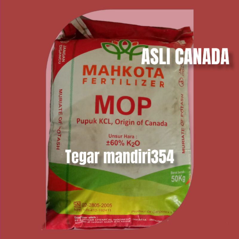 Pupuk Kcl Mahkota original canada pupuk kcl MAHKOTA 1kg (curah)