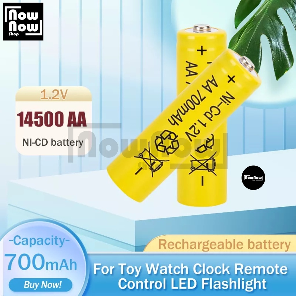 Baterai Rechargeable Isi Ulang AA / A2 1.2V 700Mah Ni-Cd Battery Batre Cas Universal Serbaguna Nickel-Cadmium Alat Elektronik Jam Alarm Mainan Anak XBox Mouse Lampu Remote TV AC Kamera Digital Telepon Wireless Radio DVD Portabel Alat Medis
