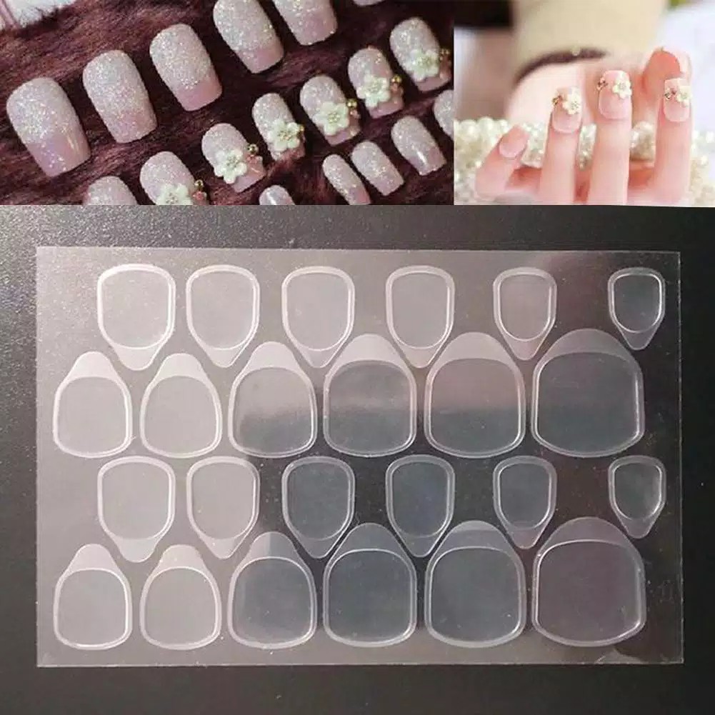 1 Lembar Stiker Lem Kuku Palsu | 1 Sheet Glue for Fake Nails 24PCS