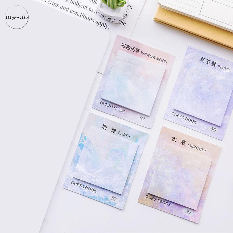 

Kertas Memo Sticky Note / Catatan Tempel Bentuk Kotak Motif Planet Lucu E