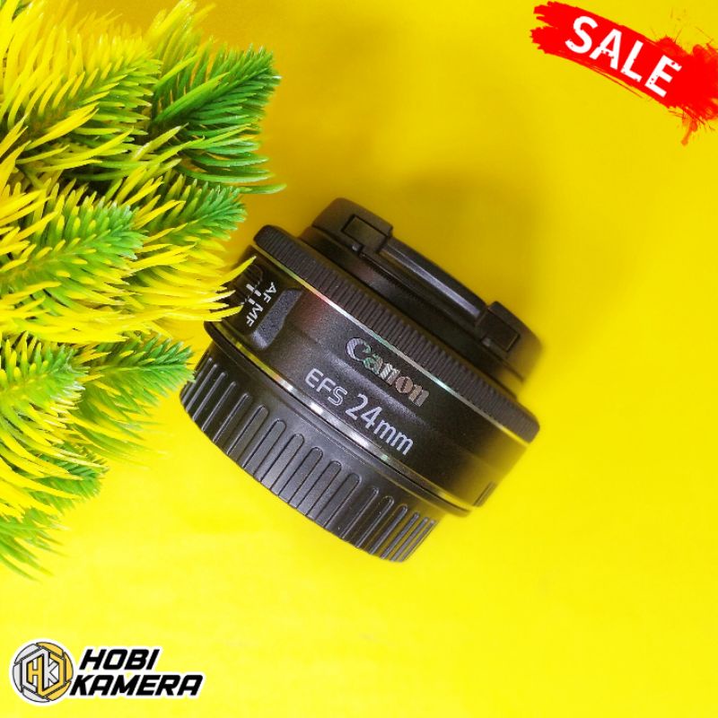 lensa Fix Canon Efs 24mm F2.8 STM lensa wide fix tajam - bekas
