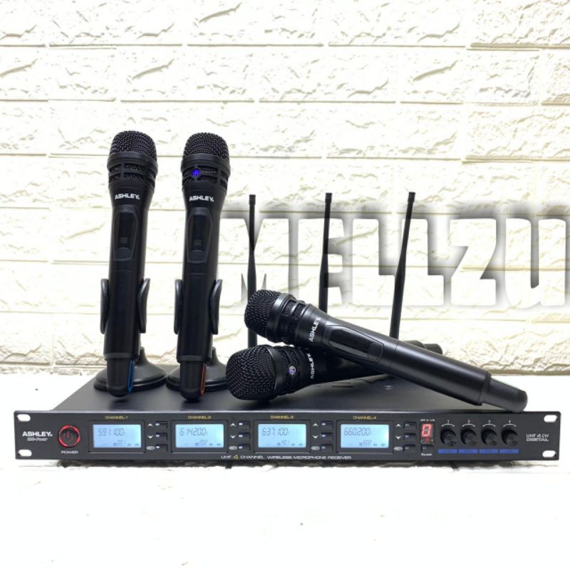 Mic Wireless Ashley MC FOUR Original 4 Mic Handheld Ashley MCFour