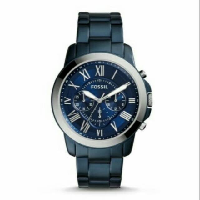 Jam Tangan Pria Fossil FS5230 Chronograph Blue Original