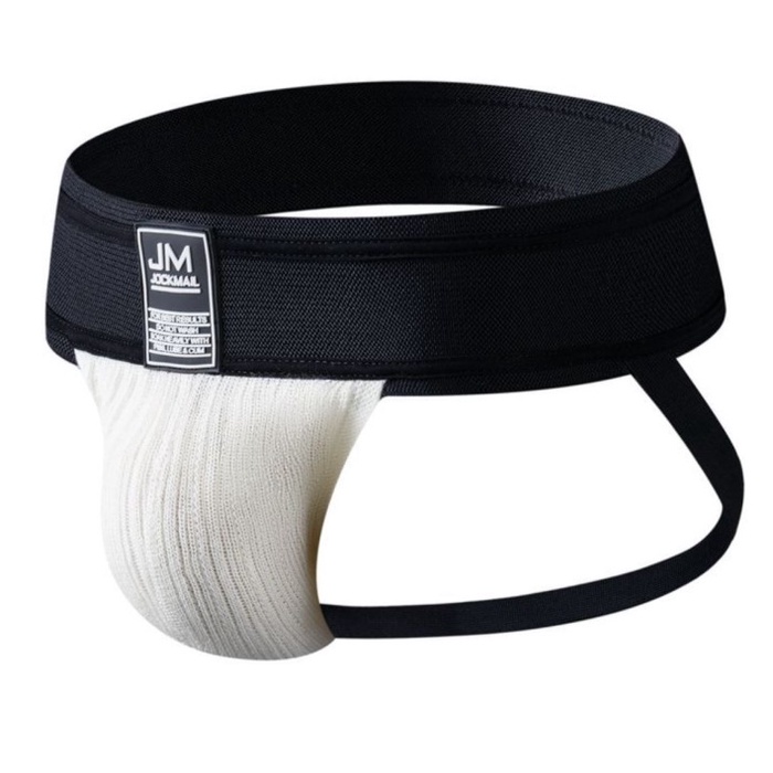 Big Belt Jockstrap - Jock Strap 5 colors JOCKMAIL Celana Dalam Pria - Putih M