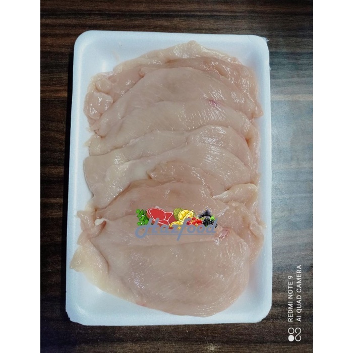 

Ayam Boneless Breast Slice / ayam dada tanpa tulang 500 gram