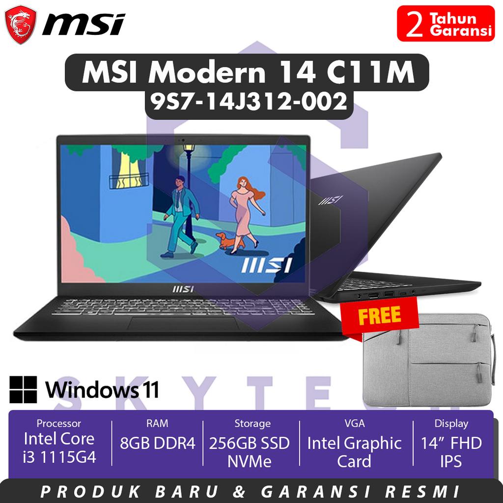 LAPTOP MSI MODERN 14 C11M 9S7 14J312 002 INTEL CORE i3 1115G4 RAM 8GB SSD 256GB FREE WINDOWS 11