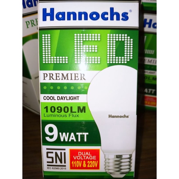 LAMPU HANNOCHS LED 9WATT SNI ORIGINAL GARANSI