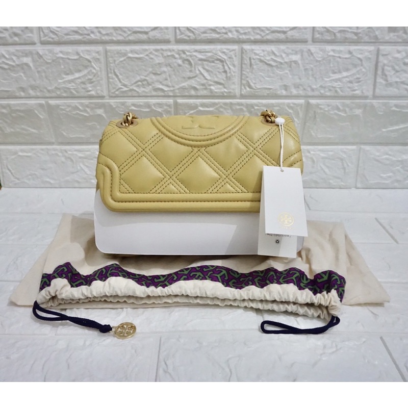 (Brand New) Tory Burch Soft Fleming Small Beeswax