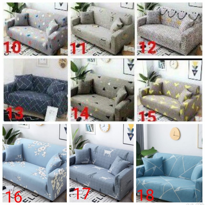 misi- COVER SOFA SEATER sarung sofa elastis stretch - HIJAU DAUN
