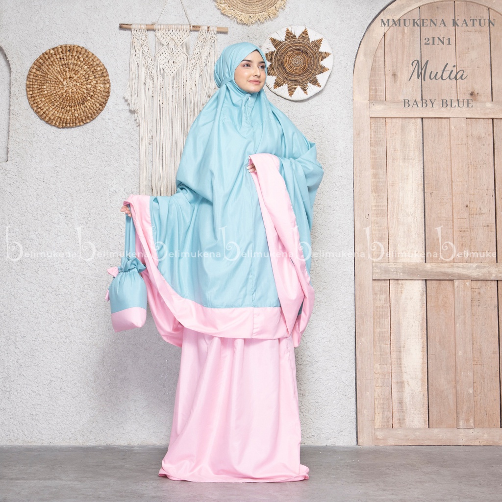 Mukena Dewasa Traveling 2in1 Katun Mutia