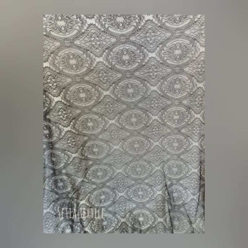 (SetiaTextile) Brukat / Brokat Chantily Lace Meteran