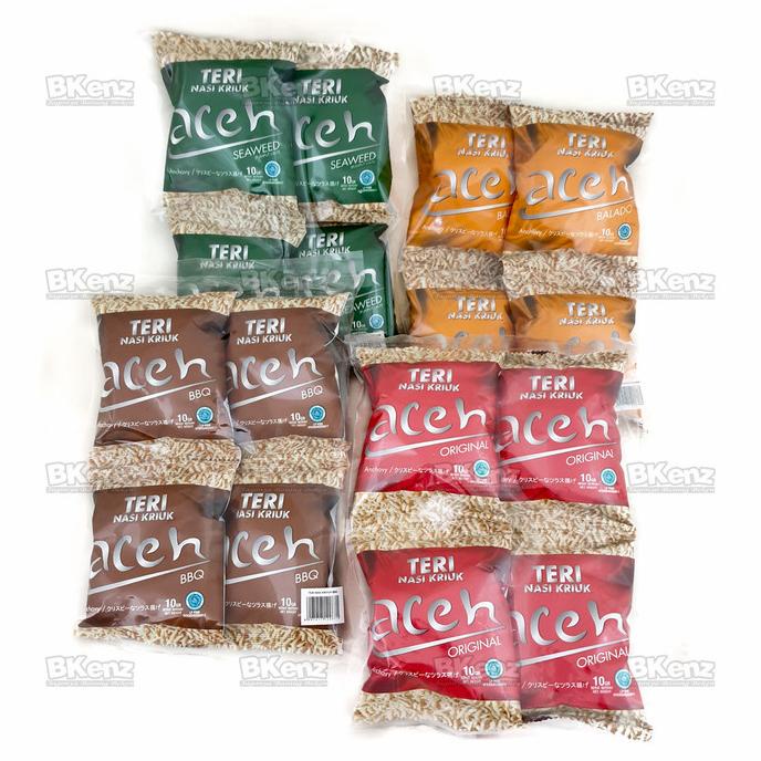 

[COD] Paket 4 Rasa Teri Nasi Kriuk Aceh Teri Medan Oven Crispy 4 Sachet [COD]