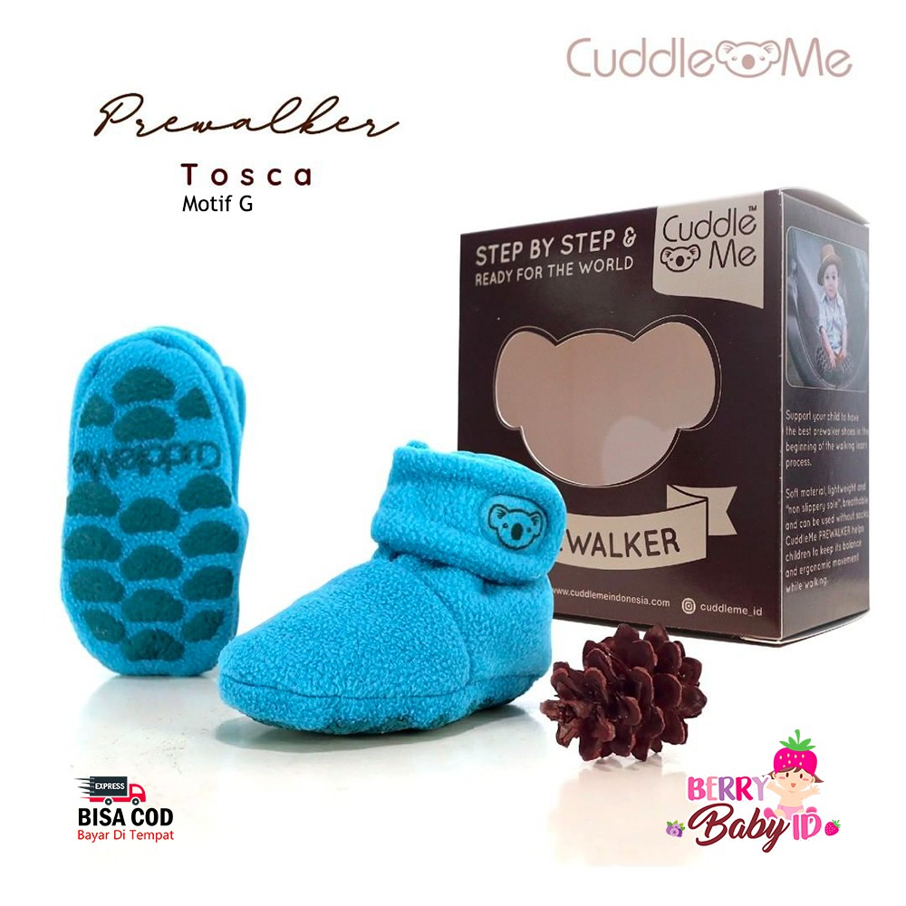 Cuddle Me Prewalker Sepatu Bayi Lucu Sol Karet Anti Licin Anti Slip CME025 Berry Mart