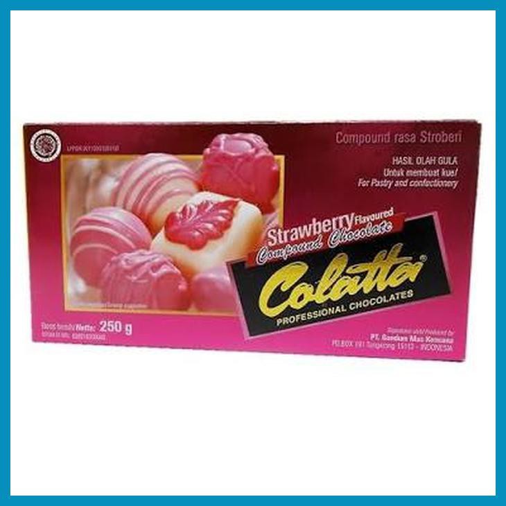 

COKELAT STRAWBERRY COMPOUND COLATTA 250GR