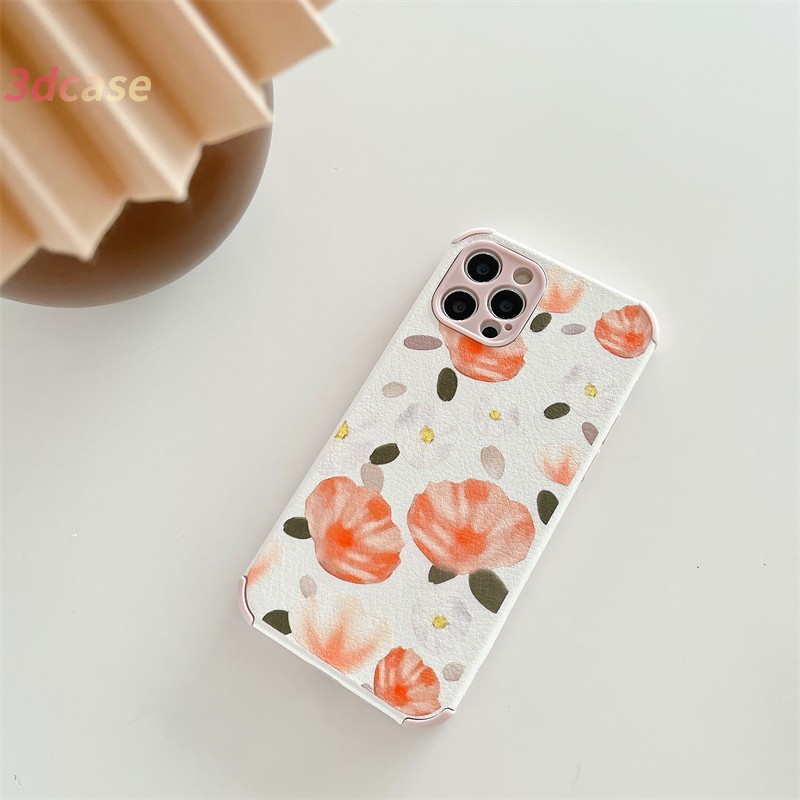 Casing Xiaomi Redmi POCO X3 NFC X3 PRO M3 Xiaomi Redmi 9 9C NFC 9A 9i 9T 9 PRO Power 10X POCO M2 PRO POCO X3 NFC X3 PRO M3 Redmi Note 9 8 10 10S 9 PRO MAX 9S A15 A15S A54 Sun Flower Camera Lens Protection Lamb Skin Leather Soft TPU Case