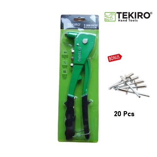 Tekiro Tang Rivet Hijau (Paket Bonus Paku Rivet)