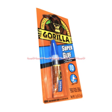 Gorilla Super Glue 10second 3gr Lem Kuat Untuk Plastik Kayu Gorila Glu Lem Cair