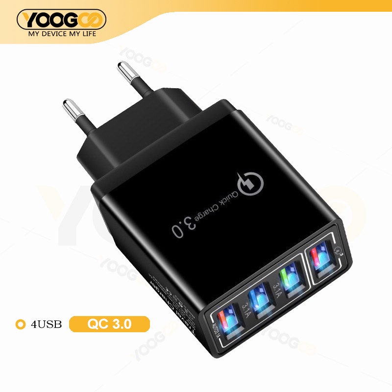 Fast Kepala Charger Quick Charge QC3.0 4USB 36W 3.1A