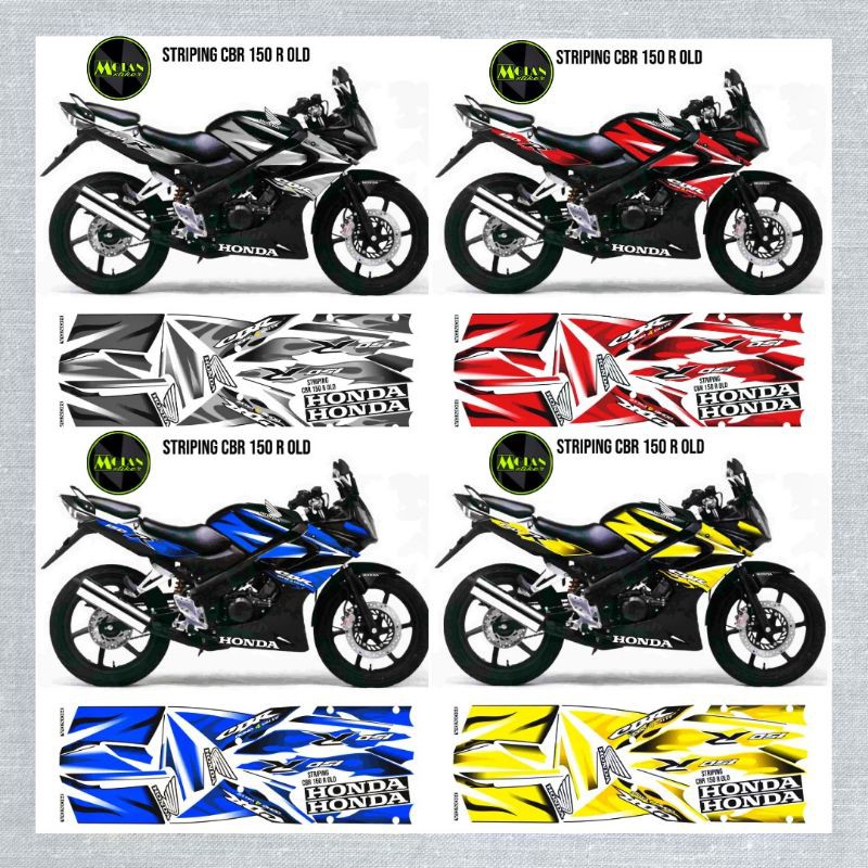 Sticker Striping Variasi Motif Ori Honda Cbr 150 Thailand Cbr 150 Old Cbr 150 Cbu Cbr 150 Lama Shopee Indonesia