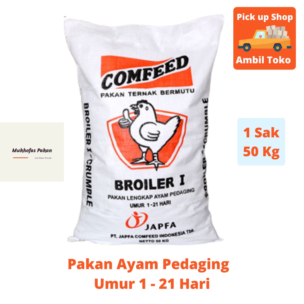 Pakan Ayam Pedaging umur 1 - 21 Hari Comfeed Broiler | Untuk Ayam Kampung, Joper, Itik, Ayam Bangkok