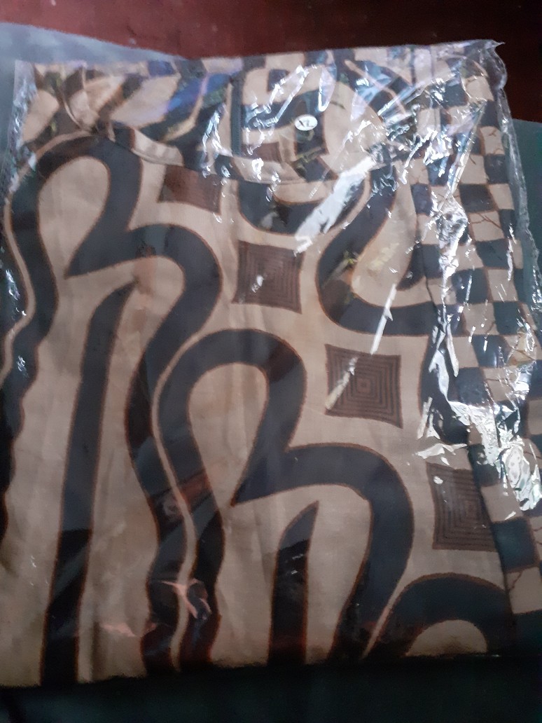 Tey-17 Batik Wanita Asj Sa Hrb026 Kenongo Kemeja Tosca Pendek